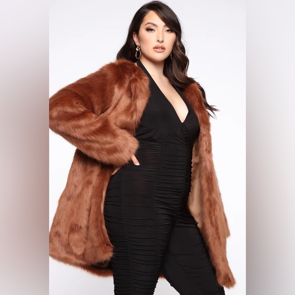 Franchesca Fur Jacket - Brown - Picture 11 of 12